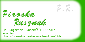 piroska rusznak business card